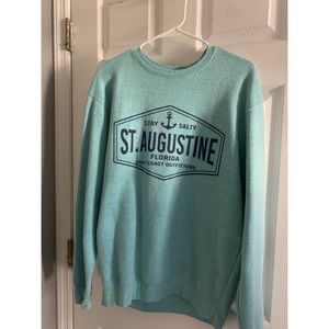 Vintage Style Crew Neck, light blue